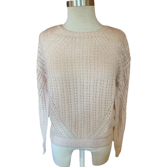 Powder Pink Mohair Wool Sweater Sz Small/Medium Soft & Cozy Lightweight Dainty - Picture 1 of 10